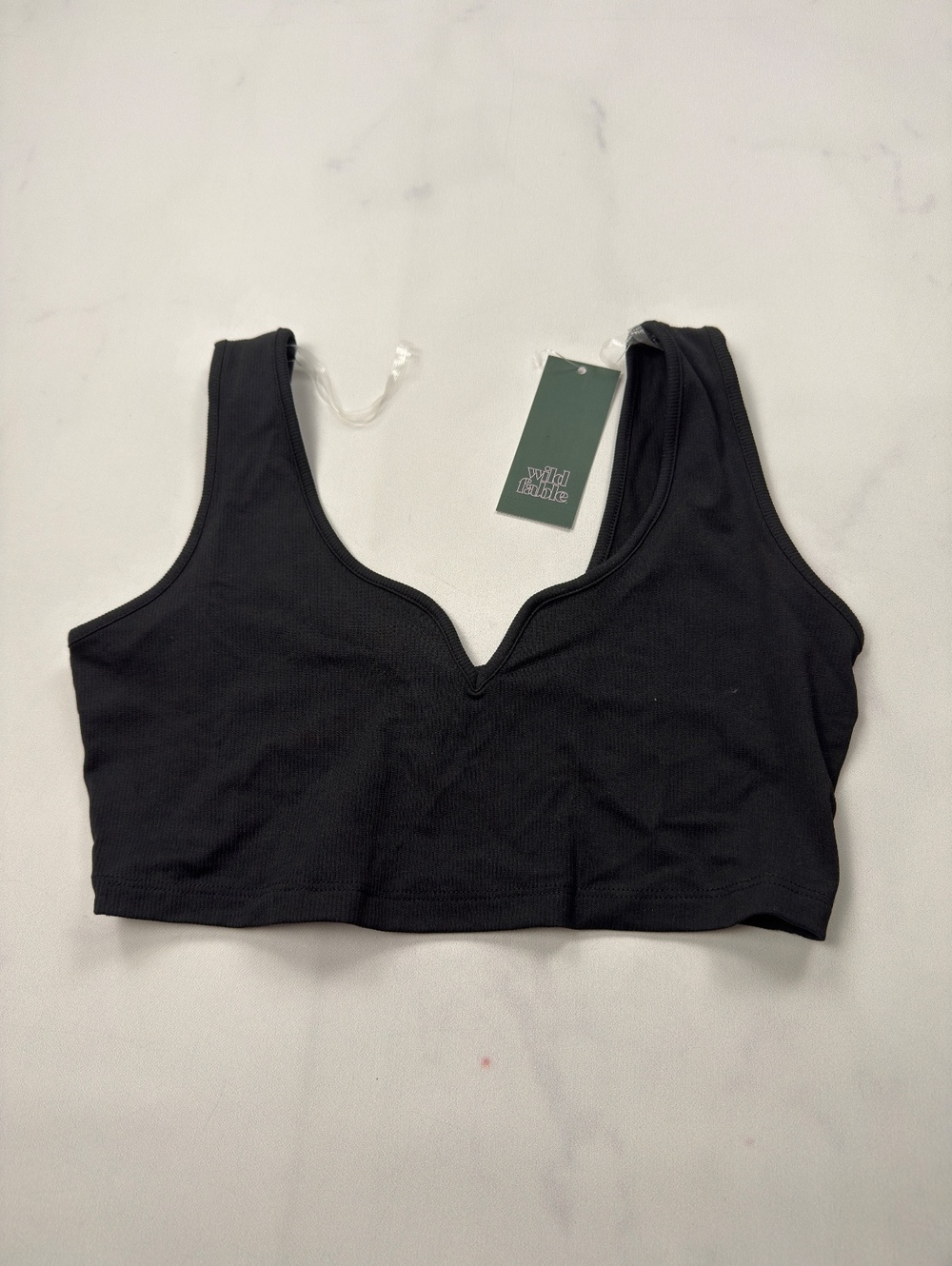 Wild Fable Bra Black Minimalist Crop Top - Womens M